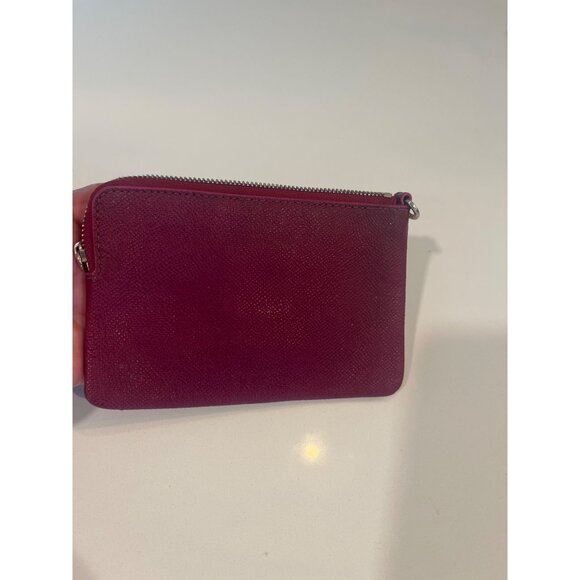 Coach Leather Zip Card Holder In Berry & Pink - Picture 7 of 7